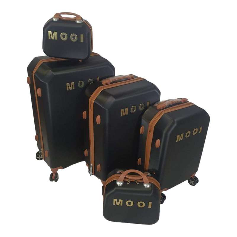 Smte - Quality Luggage Suitcases Hardshell - 360 Degree Wheels - 5 Pieces with keychain