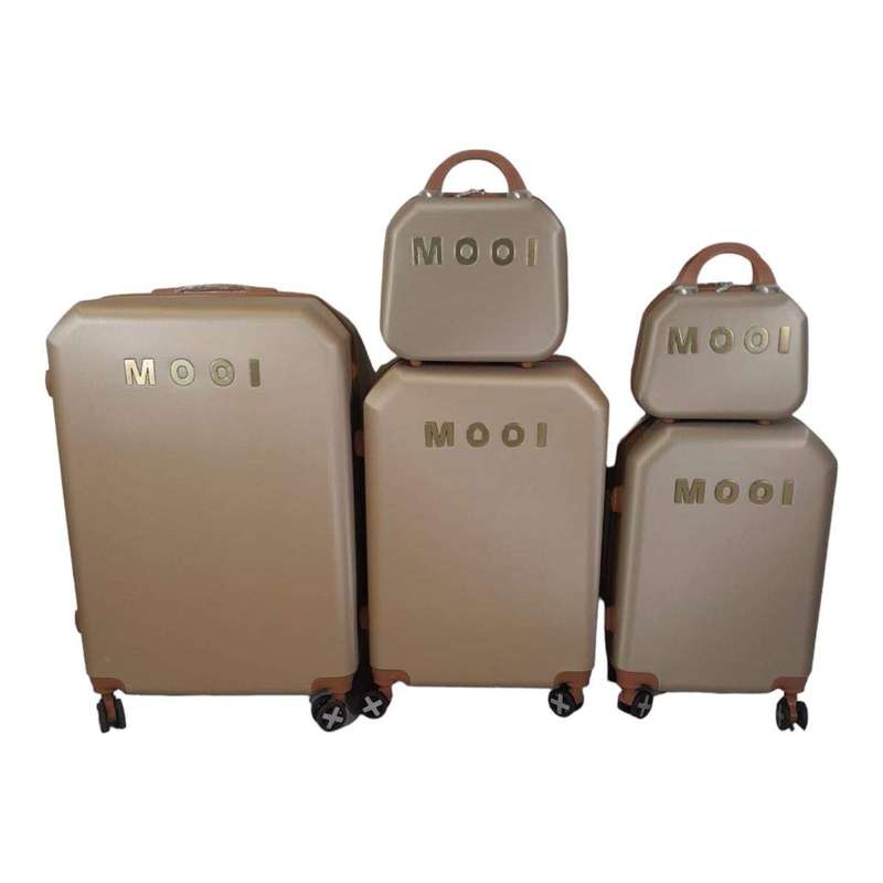 SMTE Quality Luggage Suitcase Hardshell Mooistar 5 Piece with keychain