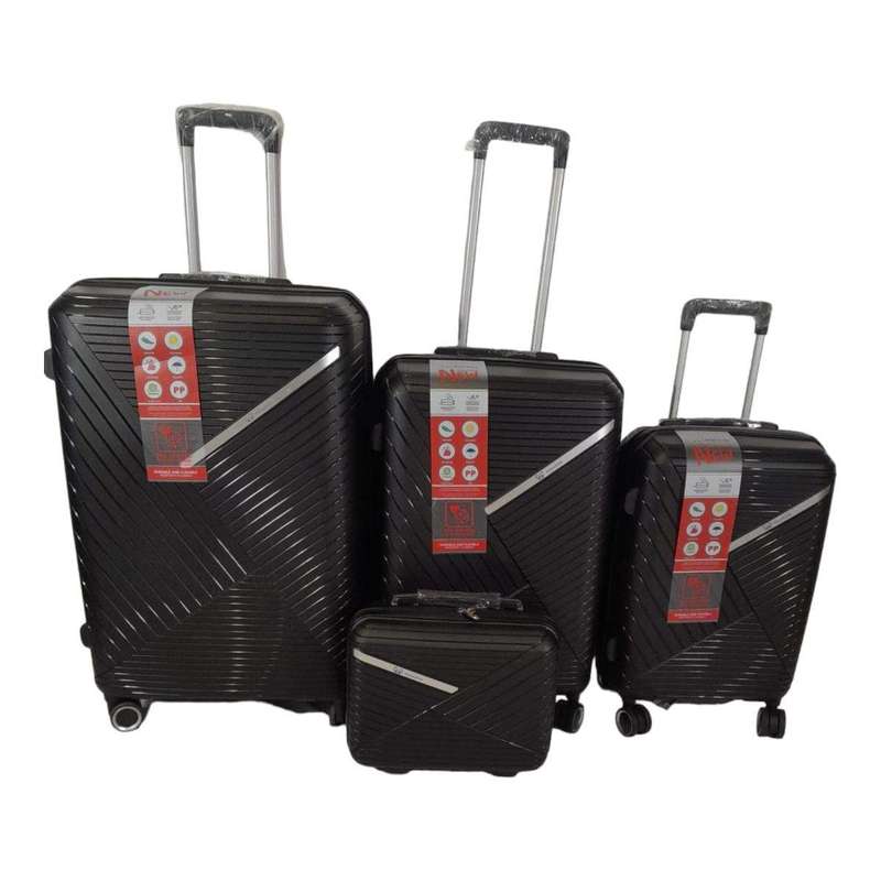 SMTE-Quality Luggage Suitcase Hardshell -Brown with keychain