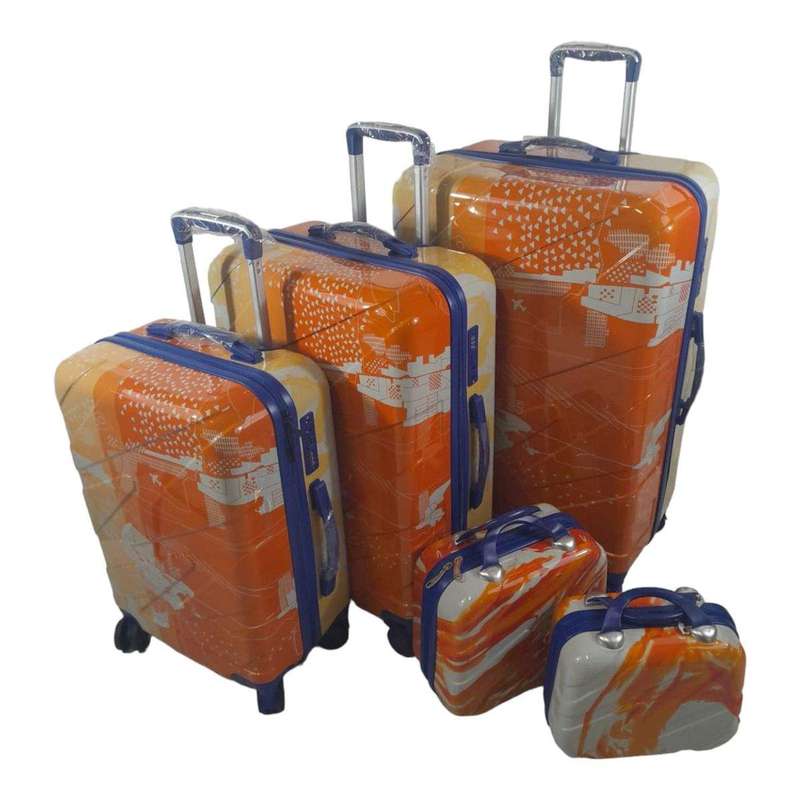SMTE- Quality Hardshell luggage bags-Orange -F18 with keychain