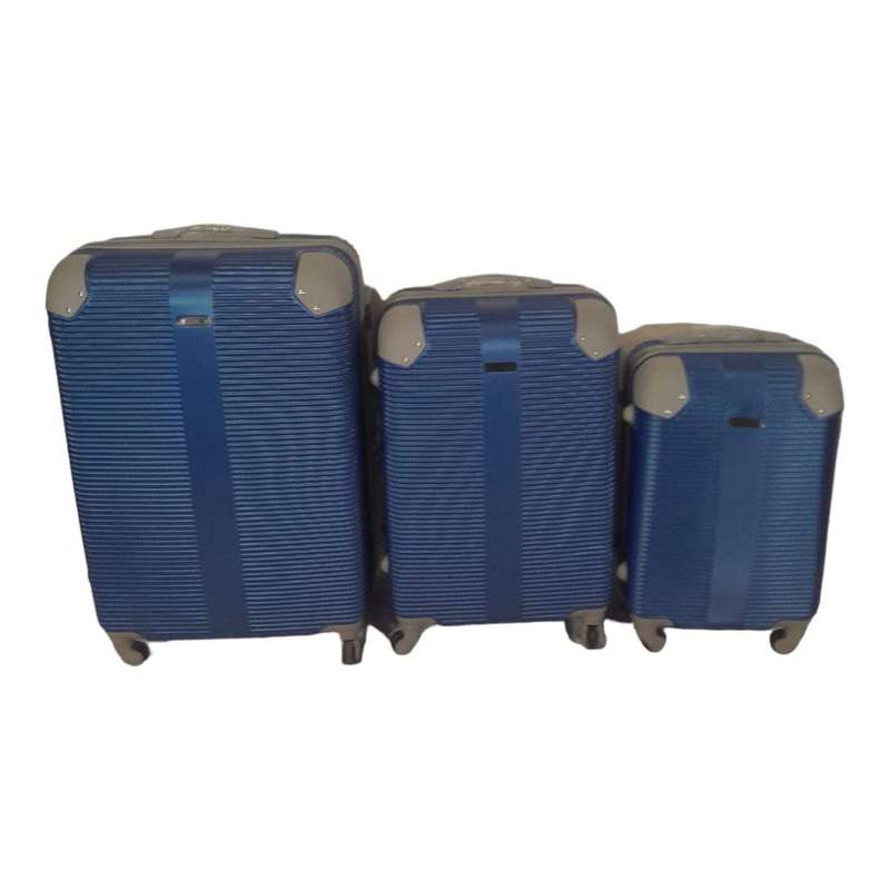 SMTE Quality Hardshell Luggage Bags - Blue - F20 - Blue with keychain