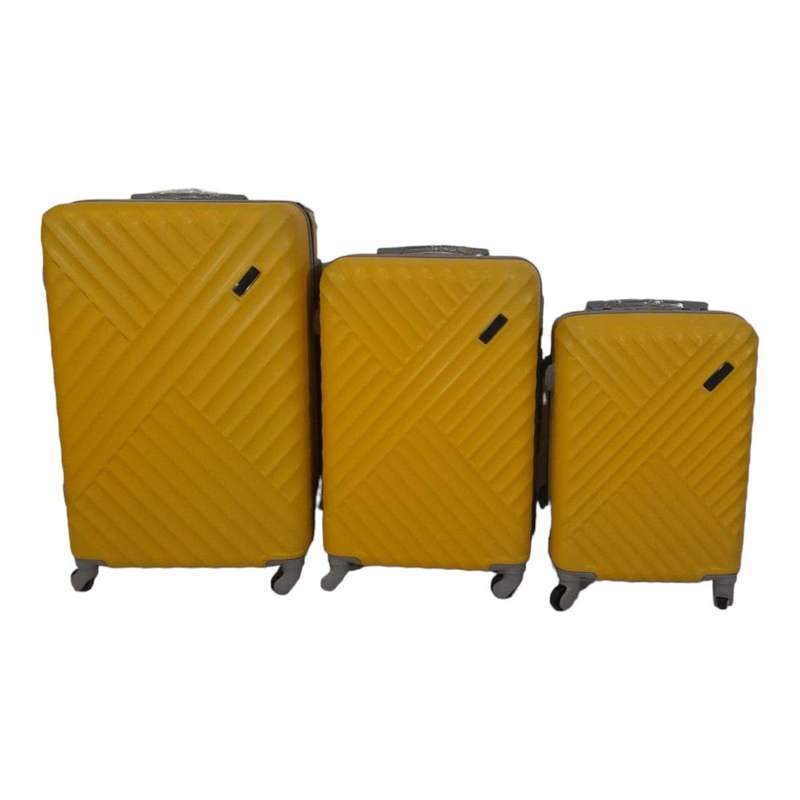 SMTE- Quality Hardshell Luggage Bags -Yellow - F18 with keychain