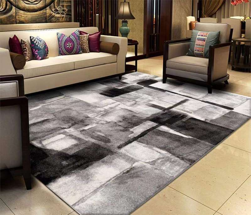 SMTE 200cm by 150cm - Modern 3D Geometric Design Area 13 Rug with keychain
