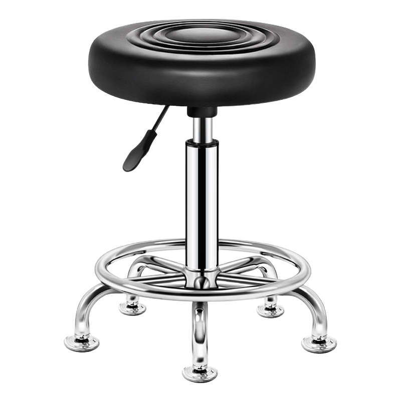 SMTE 360 Degree Rotation Saloon Stool - Black with keychain