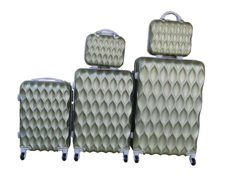 SMTE 5-Piece Travel Trolley Luggage Set - Durable - Lightweight - Versatile Suitcases - Avocado w...