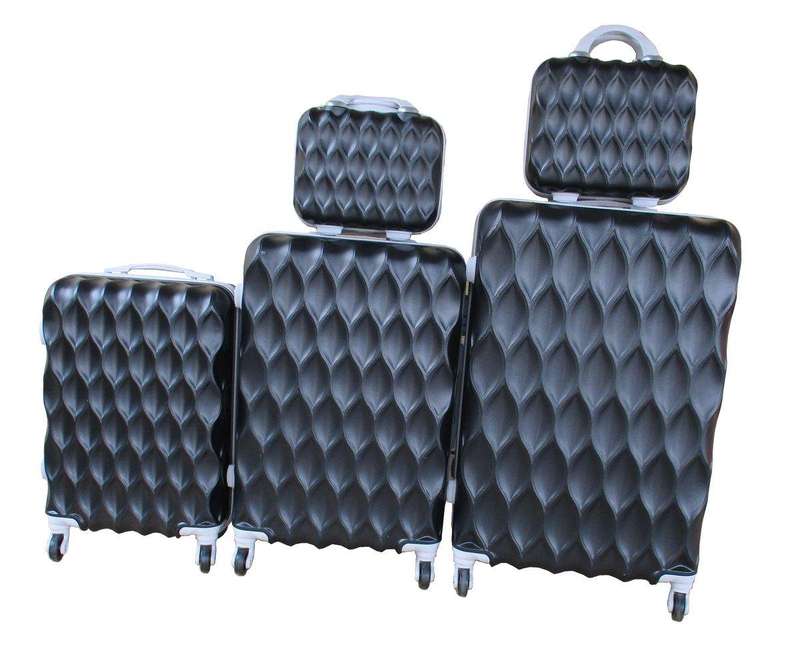 SMTE 5-Piece Travel Trolley Luggage Set - Durable - Lightweight - Versatile Suitcases - Black wit...