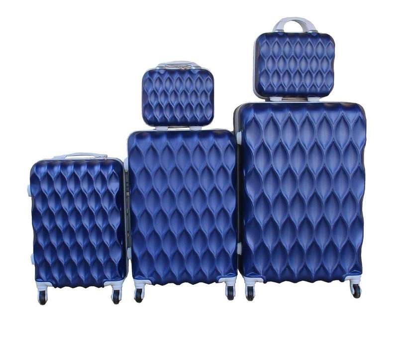 SMTE 5-Piece Travel Trolley Luggage Set - Durable - Lightweight - Versatile Suitcases - Navy with...
