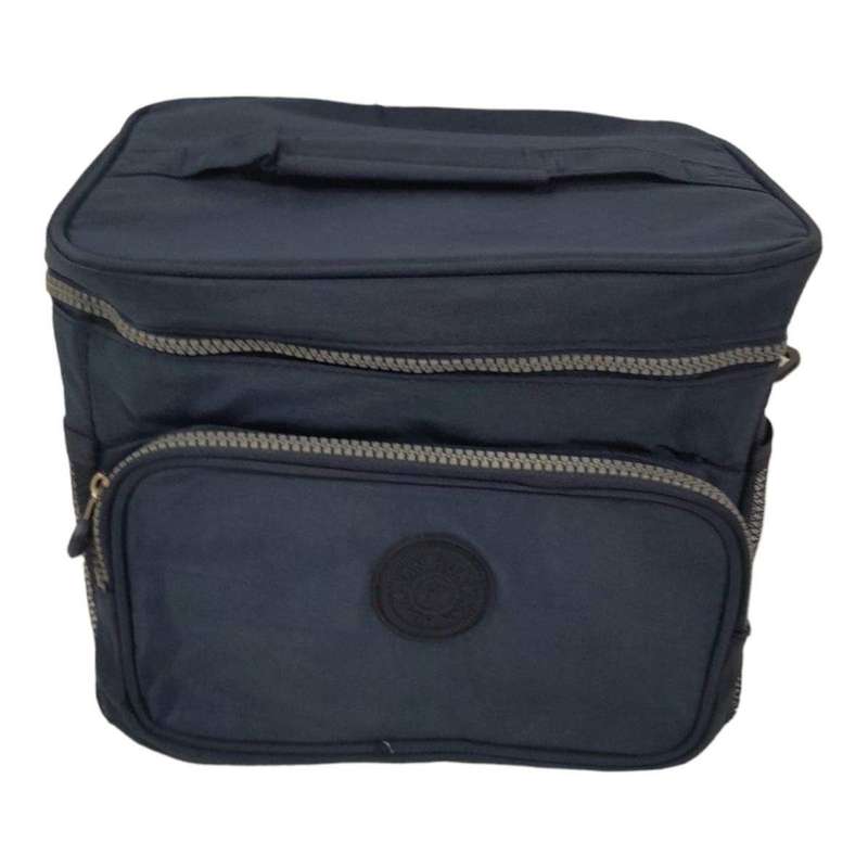 SMTE Square Large Capacity Thermal Lunch Bag-F24 - Blue with keychain