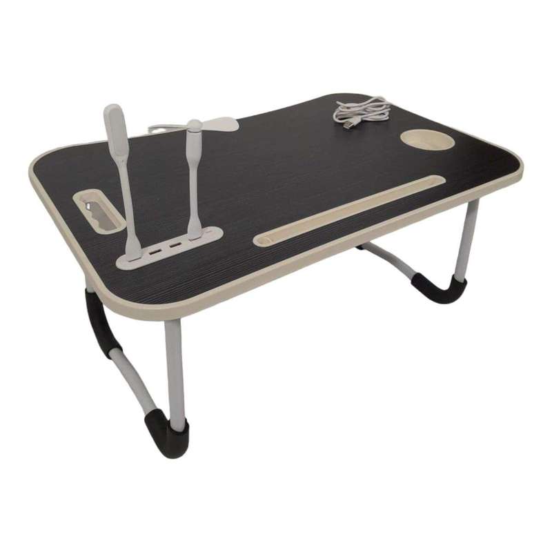 SMTE-Collapsible USB Port Laptop Desk.-F24 - Black with keychain