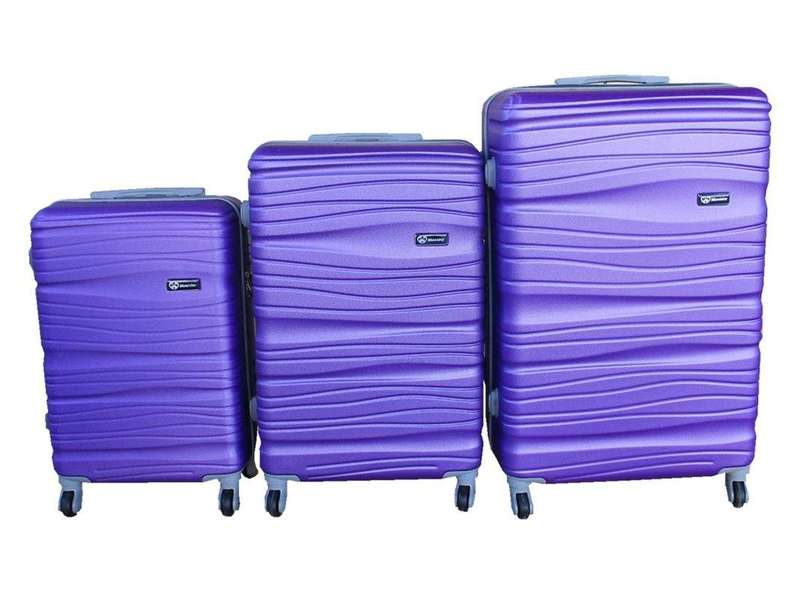 SMTE 3 Piece Travel 30" Luggage Suitcase Bag Set-Stylish - Purple with keychain