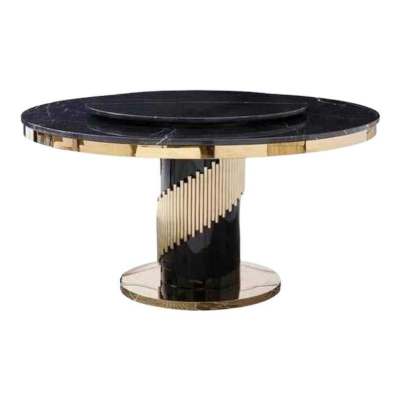 SMTE Luxury Round Marble Dining Asian Table - A-Dt871 with keychain