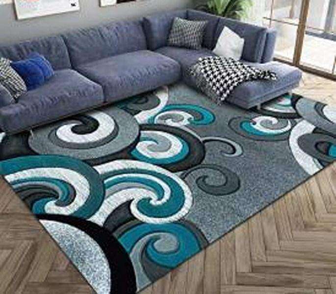 SMTE Modern 3D Geometric Design 3dx Rug Rug - BA2 - 120cm by 160cm with keychain