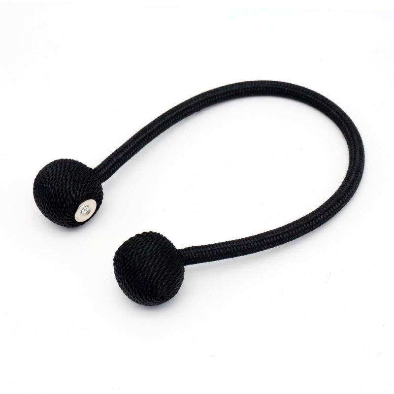SMTE Magnetic Curtain Tieback - Ball -Set Of 2 - Black with keychain