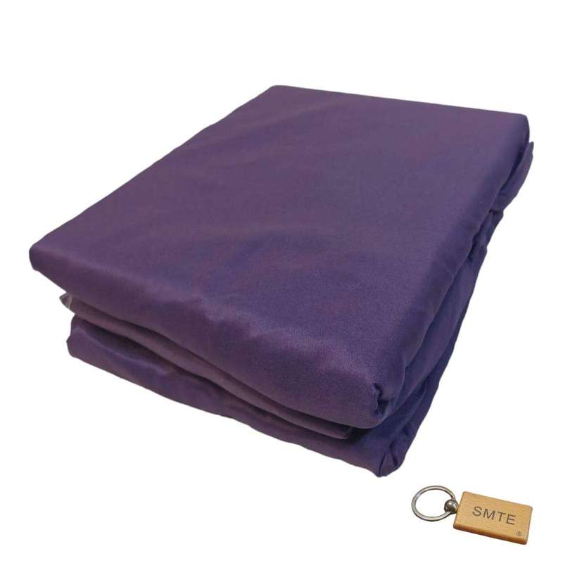 SMTE Luxurious Microfiber Bed Sheets: 150x189cm+Smte Keyring - Purple with keychain