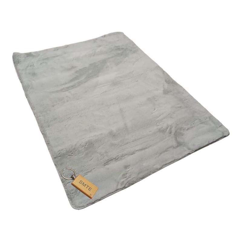SMTE Quality Maxsoft Rabbit/Bunny Skin Fluffy Rug With Keychain-Grey - 160 L x 230 W cm