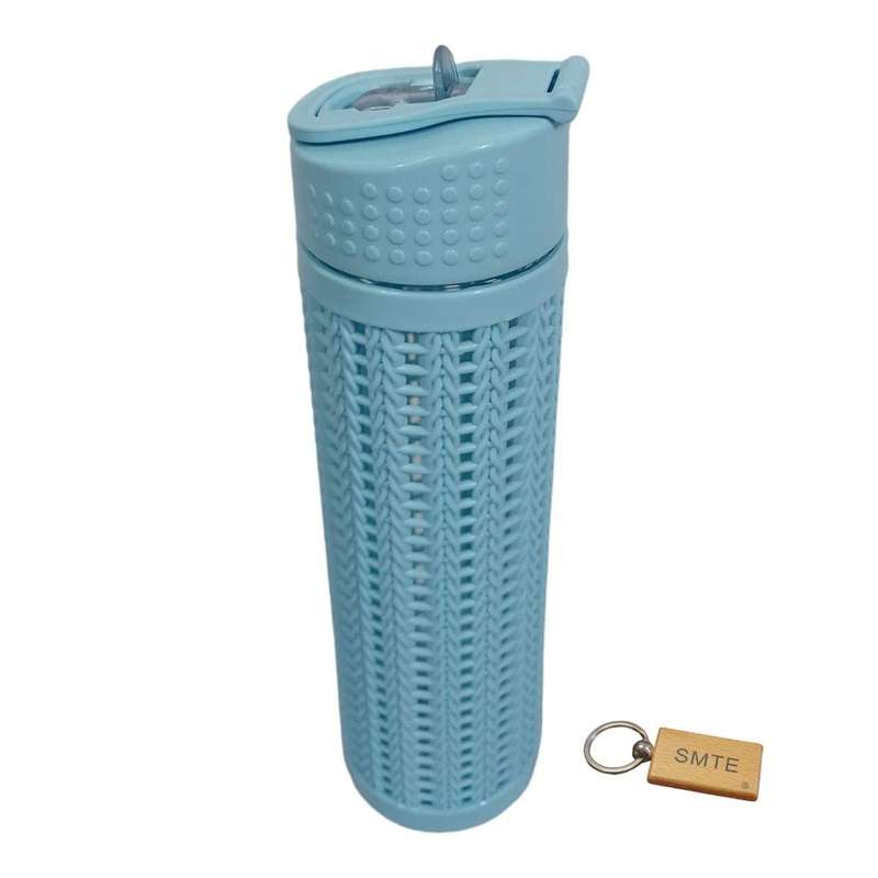 Smte-Sleek and Durable 500ml Bottle- Blue On The Go + SMTE Keyring with keychain