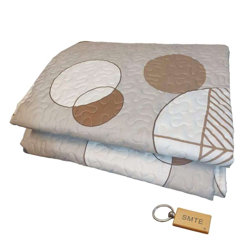 SMTE Premium Plane Bedspread: Elevate Your Bedroom with Timeless+SMTE Keyring - Brown Polka with ...