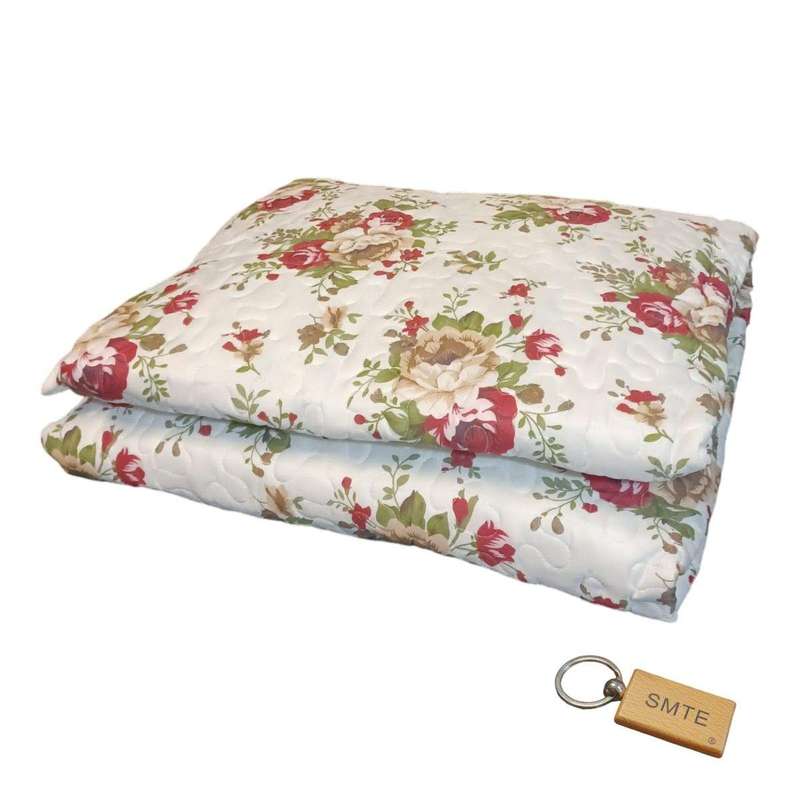 SMTE Premium Plane Bedspread: Elevate Your Bedroom with Timeless+SMTE Keyring - Floral on White w...