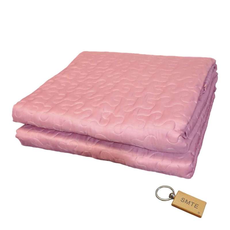SMTE Premium Plane Bedspread: Elevate Your Bedroom with Timeless+SMTE Keyring - Light Pink with k...