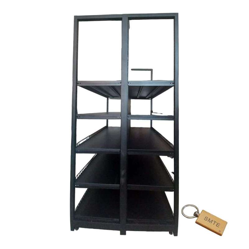 SMTE Maximize Space with our 5-Layer Double Shelves - Stylish Storage Solution with keychain