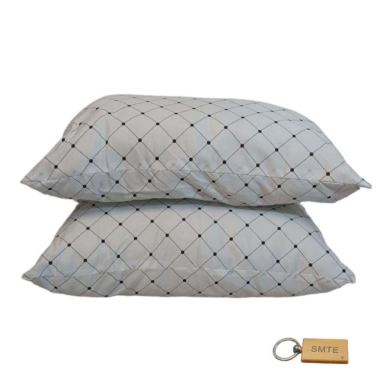SMTE Luxurious Comfort Standard Pillow - Sleep Better, Live Better Set of 2 with keychain
