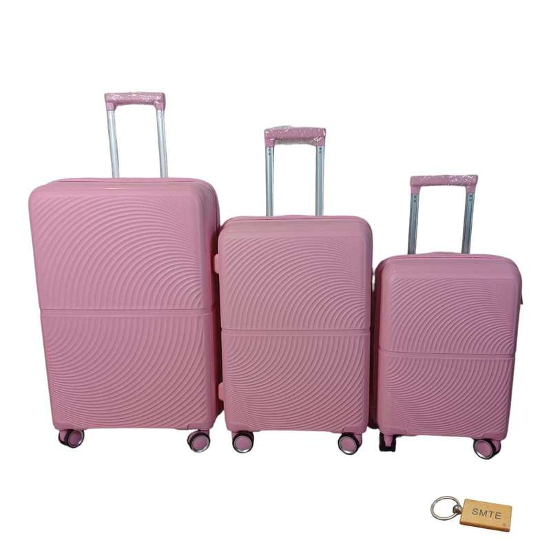 SMTE S-Type - S1 Carry: Your Ultimate Portable Suitcase Solution - 3-piece - Pink with keychain