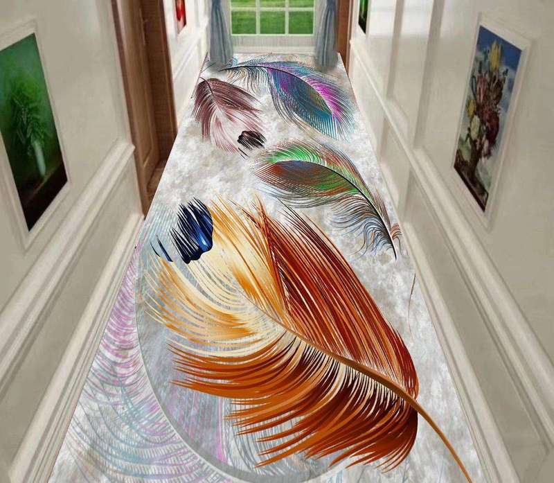 SMTE 80cm by 200cm - Modern 3D Geometric Design Area Rug A23 with keychain