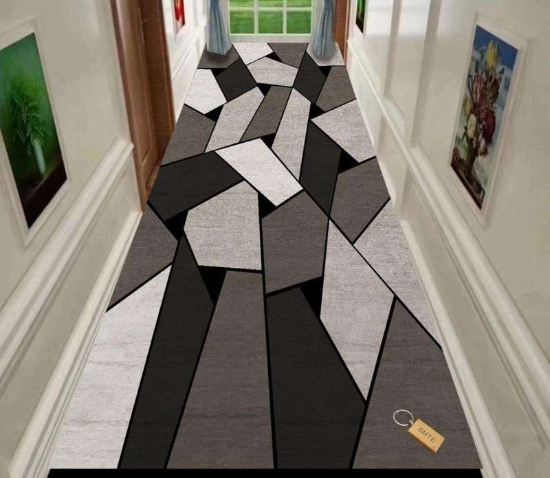 SMTE 80cm by 200cm - Modern 3D Geometric Design Area Rug A9 with keychain