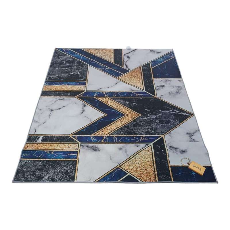 SMTE 200cm by 150cm - Modern 3D Geometric Design Area Rug FR14 With SMTE keyring with keychain