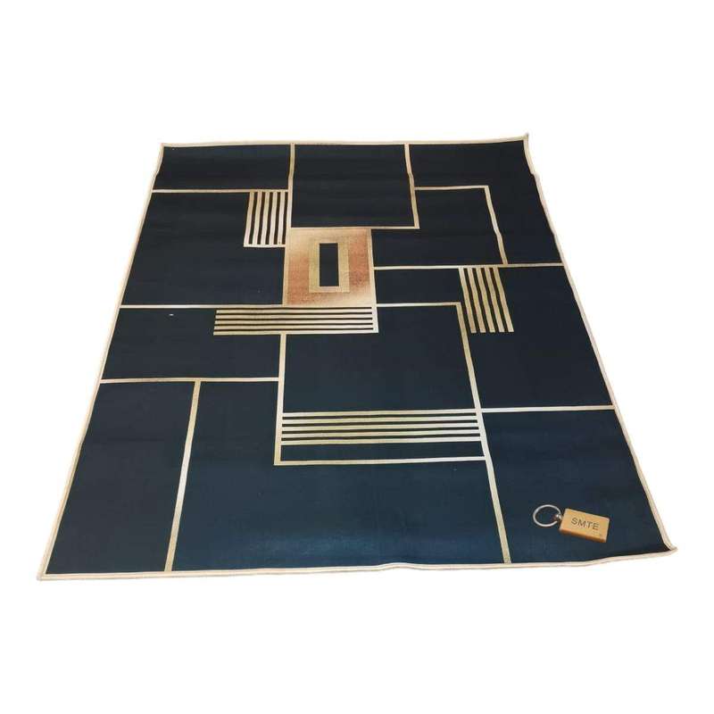 SMTE 200cm by 150cm - Modern 3D Geometric Design Area Rug FR5 With SMTE keyring with keychain
