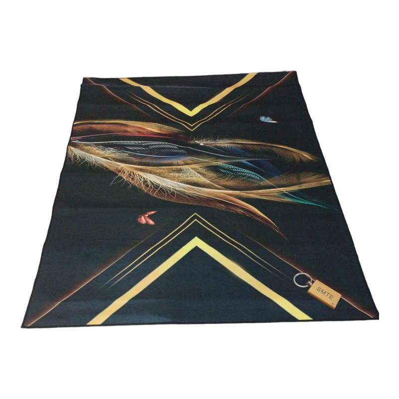 SMTE 200cm by 150cm - Modern 3D Geometric Design Area Rug FR3 With SMTE keyring with keychain