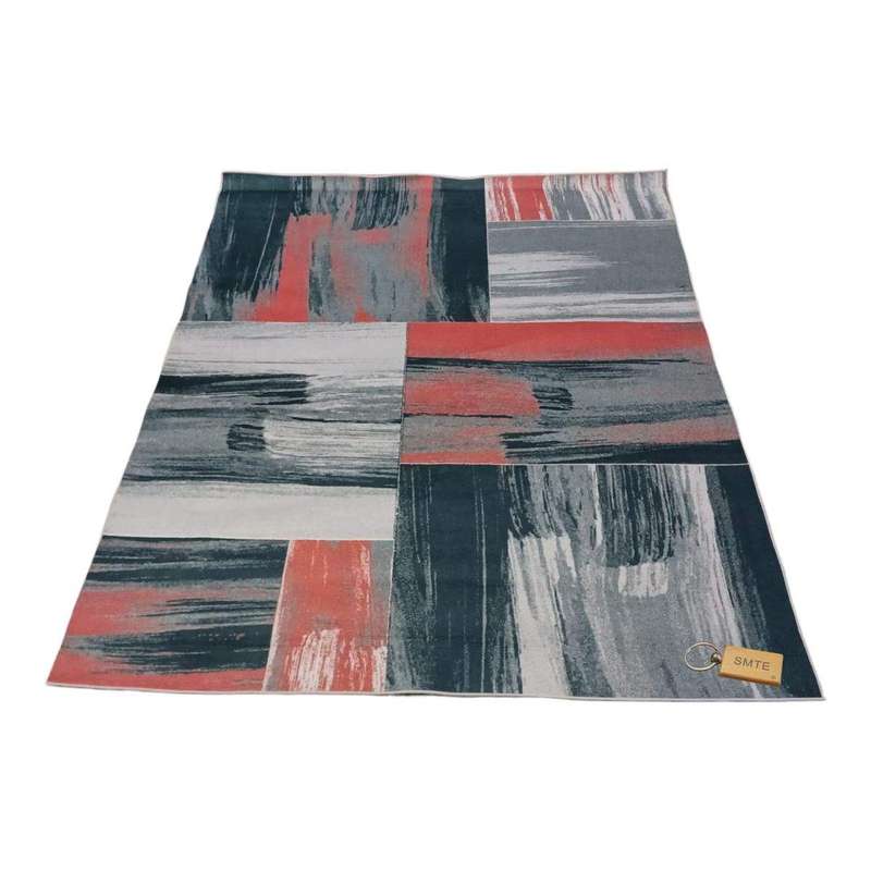 SMTE 200cm by 150cm - Modern 3D Geometric Design Area Rug A33 With SMTE Keyring with keychain