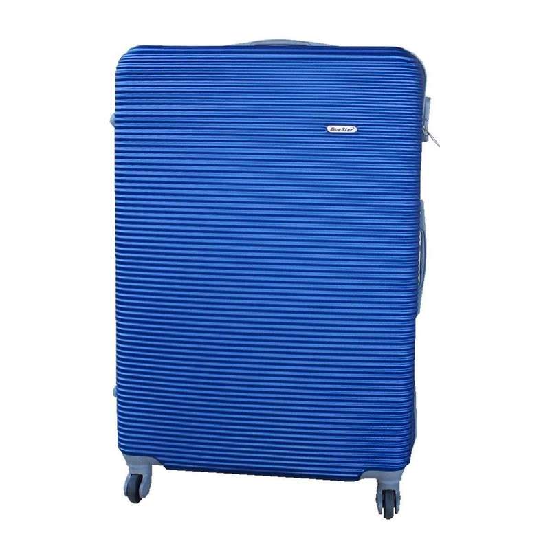 SMTE Hard Outer Shell Luggage 26" - Blue with keychain