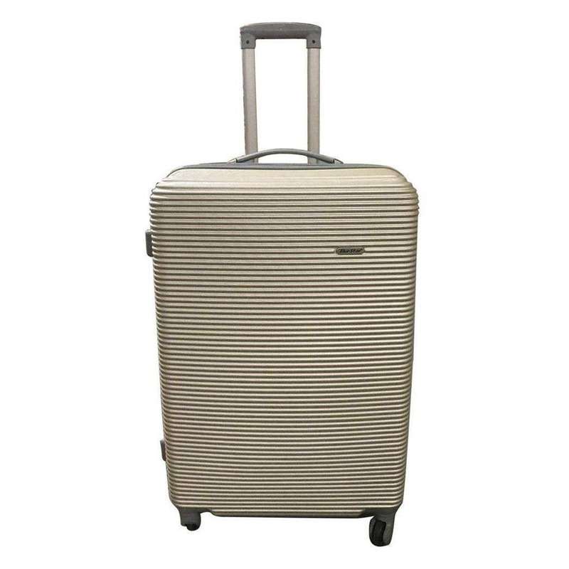 SMTE Hard Outer Shell Luggage 26" - Gold with keychain