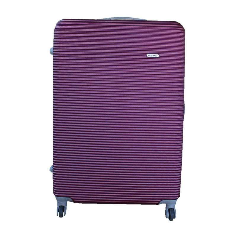 SMTE Hard Outer Shell Luggage 26" - Purple with keychain