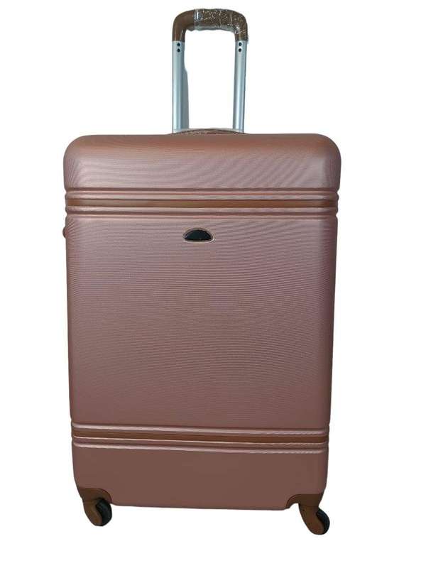 Smte - 1 Piece Hard Outer Shell Luggage Set-Pink with keychain