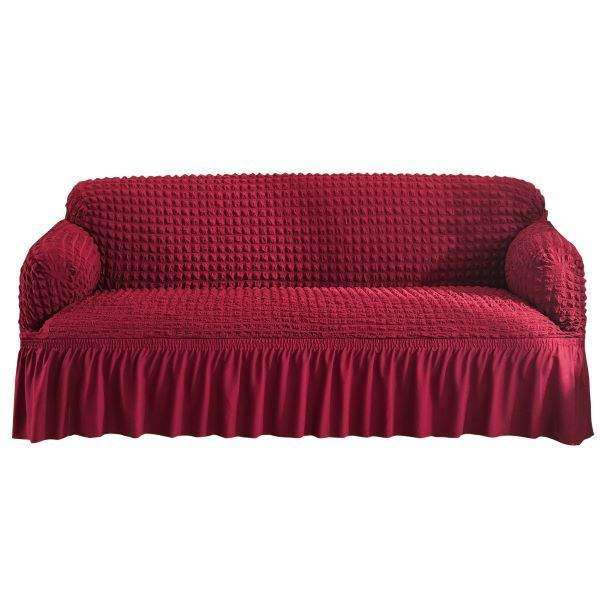 SMTE Sofa Covers 3, 2 and 1 seater - Burgundy with keychain