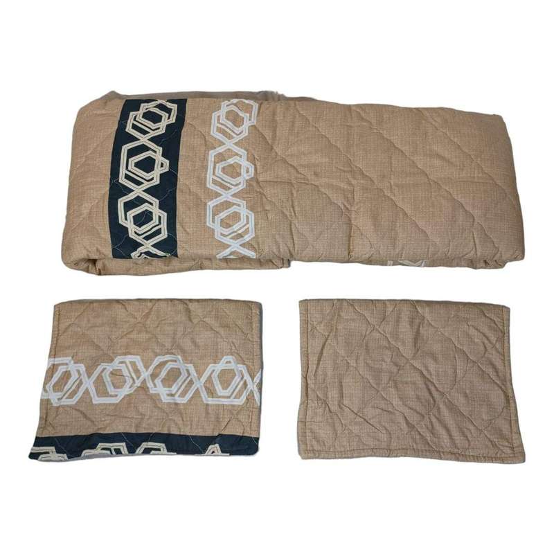 SMTE Microfiber Duvet Cover Set - 3 Piece - Cream with keychain