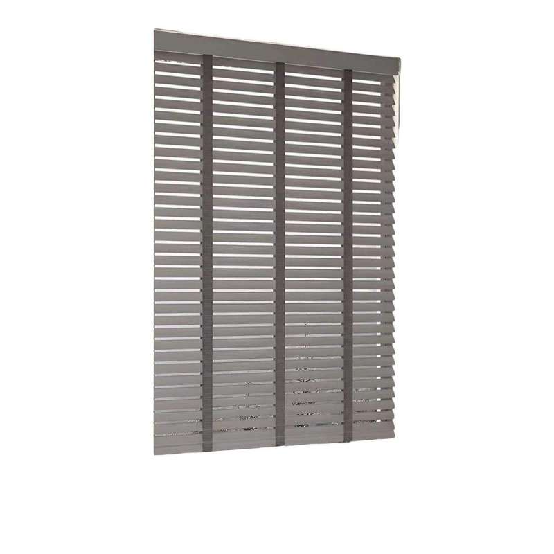 Smte-Modern Wood Roller Blinds-T7-Grey - 60 W x 90 L cm with keychain