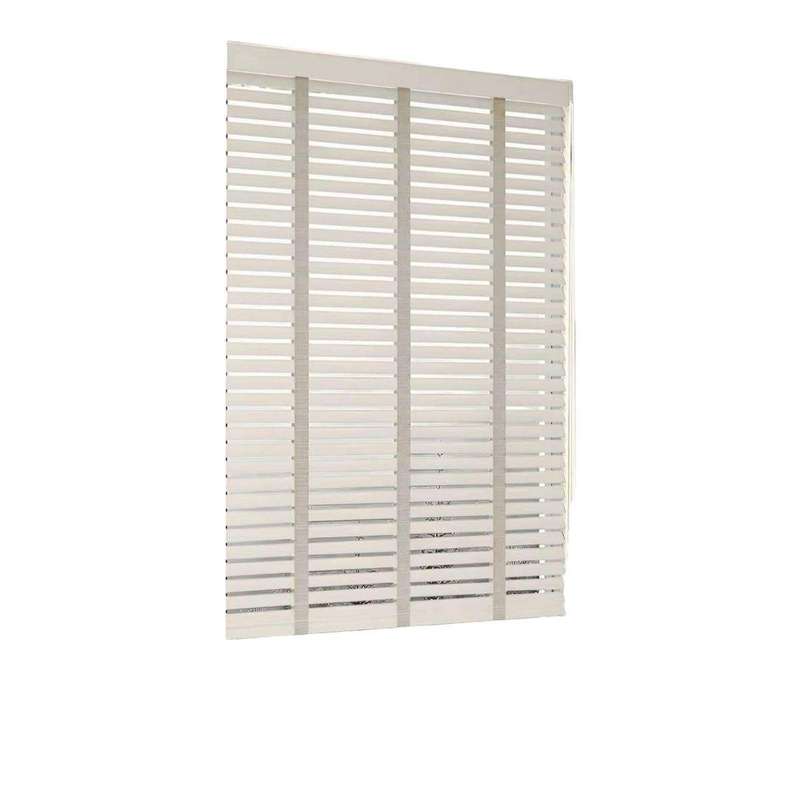 Smte-Modern Wood Roller Blinds-T7-White - 120 W x 180 L cm with keychain