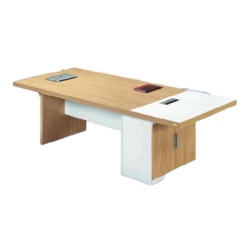 Smte - Work Desk with 2 Cuboards-White with keychain
