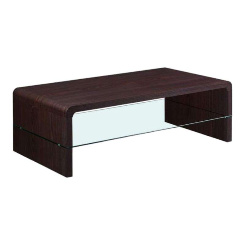 SMTE Arch Wood Coffee Table Nature - Brown with keychain