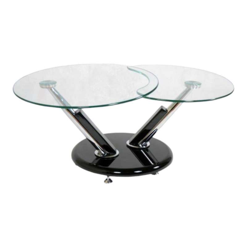 SMTE Coffee Tables - Round Tempered Glass with keychain