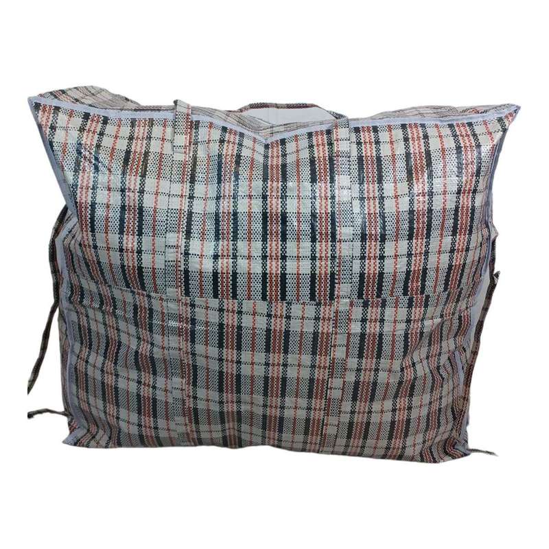 SMTE - Checkers Heavy Carrier Bag - Black and Red with keychain