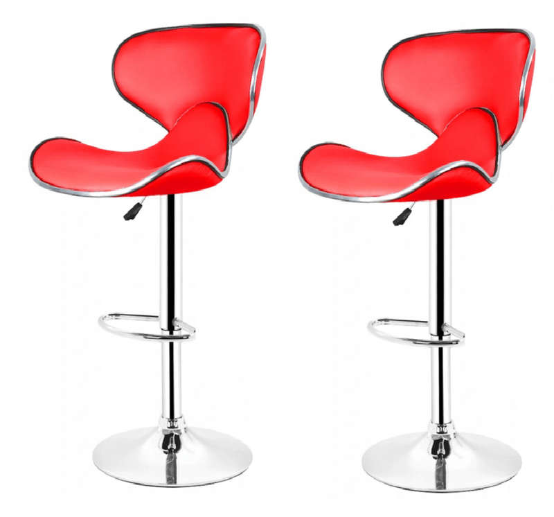 SMTE 2 x Stylish Padded Bar Stools with keychain