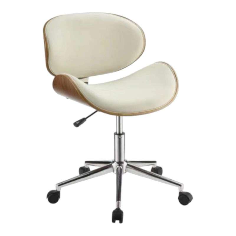 Smte - Bar Stools with Arms and Chrome Base -White with keychain