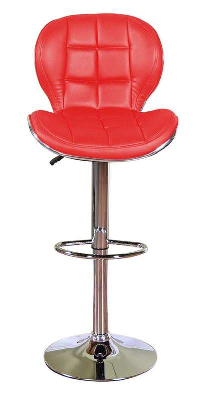 SMTE Bar Stool 610 Faux Leather - Set of 2 - Red with keychain