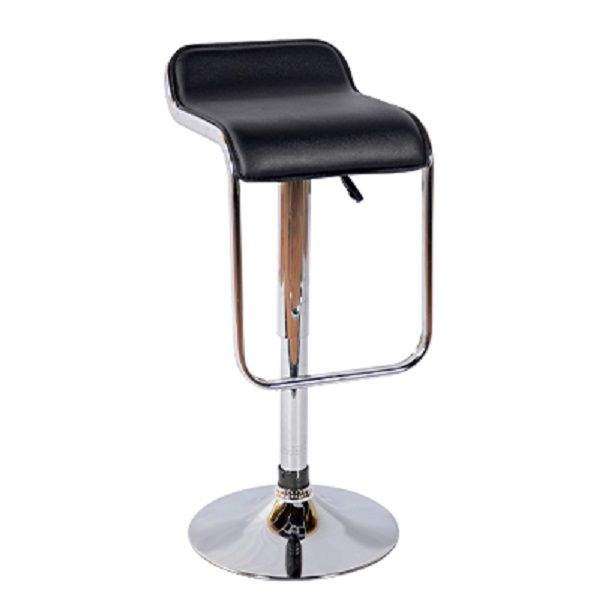 SMTE Adjustable Height Swivel 683 Bar Stool - Set of 4 - Black with keychain