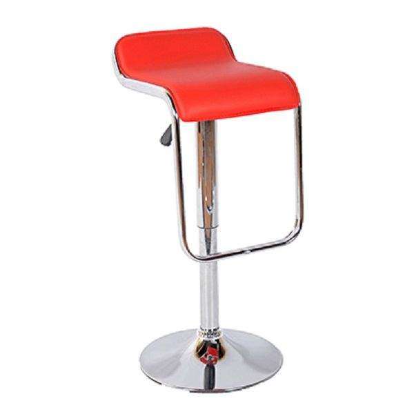 SMTE Adjustable Height Swivel 683 Bar Stoo l- Set of 2 - Red with keychain