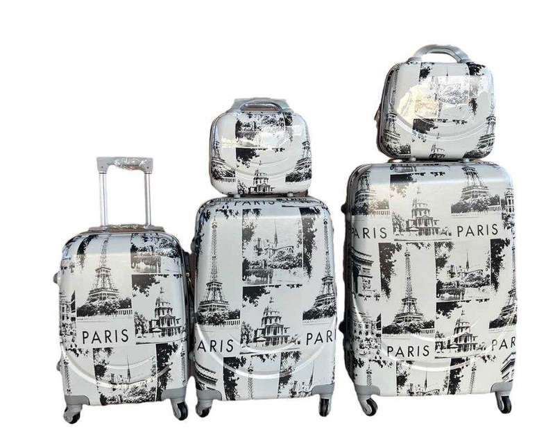 SMTE Le Emporer PC Material High-Quality Luggage - 5-Piece Set - Paris with keychain